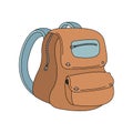 School backpack color icon Royalty Free Stock Photo
