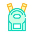 School backpack color icon vector illustration sign