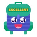 School backpack excellent reward sticker vector