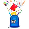 School Backpack Realistic Composition Royalty Free Stock Photo