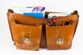 School bag with books Royalty Free Stock Photo