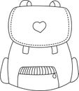 school bag. School And Eduction Object. Backpack vector illustration