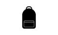 School bag equipment black illustration Royalty Free Stock Photo