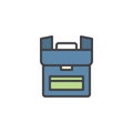 School bag filled outline icon Royalty Free Stock Photo