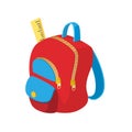 School bag icon, cartoon style Royalty Free Stock Photo