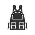 School bag icon design template vector isolated Royalty Free Stock Photo