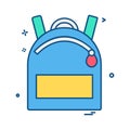 School bag icon design vector Royalty Free Stock Photo