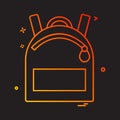 School bag icon design vector Royalty Free Stock Photo