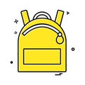 School bag icon design vector Royalty Free Stock Photo