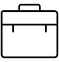 School Bag Isolated Line Vector Icon that can be easily modified or edited. Royalty Free Stock Photo