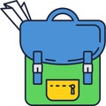 School bag vector backpack icon isolated on white