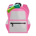 School bag vector icon.Cartoon vector icon isolated on white background school bag. Royalty Free Stock Photo