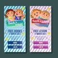 School banner vertical free book advertising