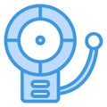 School bell icon in blue style for any projects Royalty Free Stock Photo