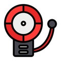School bell icon in Filled Line style for any projects Royalty Free Stock Photo
