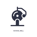 school bell icon on white background. Simple element illustration from education 2 concept Royalty Free Stock Photo
