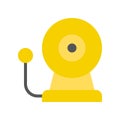 School bell vector, Back to school flat design icon Royalty Free Stock Photo