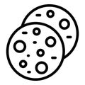 School biscuits icon, outline style Royalty Free Stock Photo