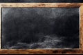 School blackboard with chalk residues on surface Royalty Free Stock Photo