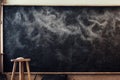 School blackboard with chalk residues on surface Royalty Free Stock Photo