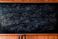 School blackboard with chalk residues on surface. Royalty Free Stock Photo