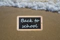 School blackboard with text Royalty Free Stock Photo