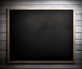 School blackboard. Wooden background