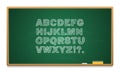 School board with alphabet written in chalk. Royalty Free Stock Photo