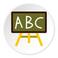 School board icon, flat style Royalty Free Stock Photo