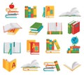 School Books Icon Set Royalty Free Stock Photo