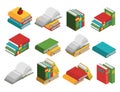 School Books Isometric Icon Set Royalty Free Stock Photo