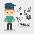 school boy equipment laboratory chemical Royalty Free Stock Photo