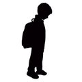 a boy standing body silhouette vector Royalty Free Stock Photo