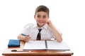 School boy student at desk Royalty Free Stock Photo
