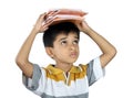 School Boy with Textbook Royalty Free Stock Photo