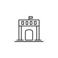 school building. Element of education icon for mobile concept and web apps. Thin line school building can be used for web and mobi Royalty Free Stock Photo