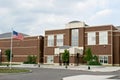 School Building with Flag Royalty Free Stock Photo