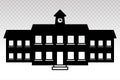 School building flat icon for educational apps and websites Royalty Free Stock Photo