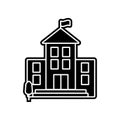 school building icon. Element of education for mobile concept and web apps icon. Glyph, flat icon for website design and Royalty Free Stock Photo