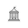 school building icon. Element of education icon for mobile concept and web apps. Thin line school building icon can be used for Royalty Free Stock Photo