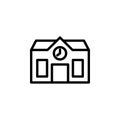 School, building icon. Element of Education icon. Thin line icon Royalty Free Stock Photo