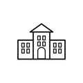 School building icon flat vector template design trendy Royalty Free Stock Photo