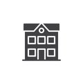 School building icon vector Royalty Free Stock Photo