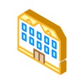 School building isometric icon vector color illustration Royalty Free Stock Photo