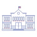 School building. Vector illustration decorative design Royalty Free Stock Photo