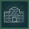 School building. Vector illustration decorative design Royalty Free Stock Photo