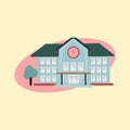 school building. Vector illustration decorative design Royalty Free Stock Photo