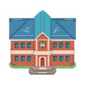 School building. Vector illustration decorative design Royalty Free Stock Photo