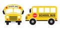 School Bus Front and Side View Royalty Free Stock Photo