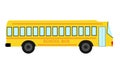 School Bus animated against coloured background, seamless loop animation.